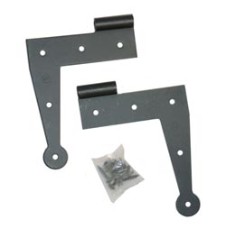 L-Hinge: 0" offset Stainless Steel: Matte black powder coat finish (pair)